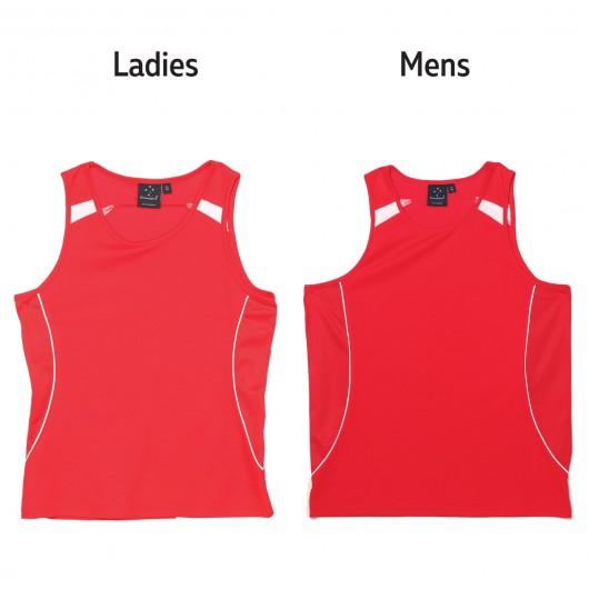 Red White Teammate Singlets